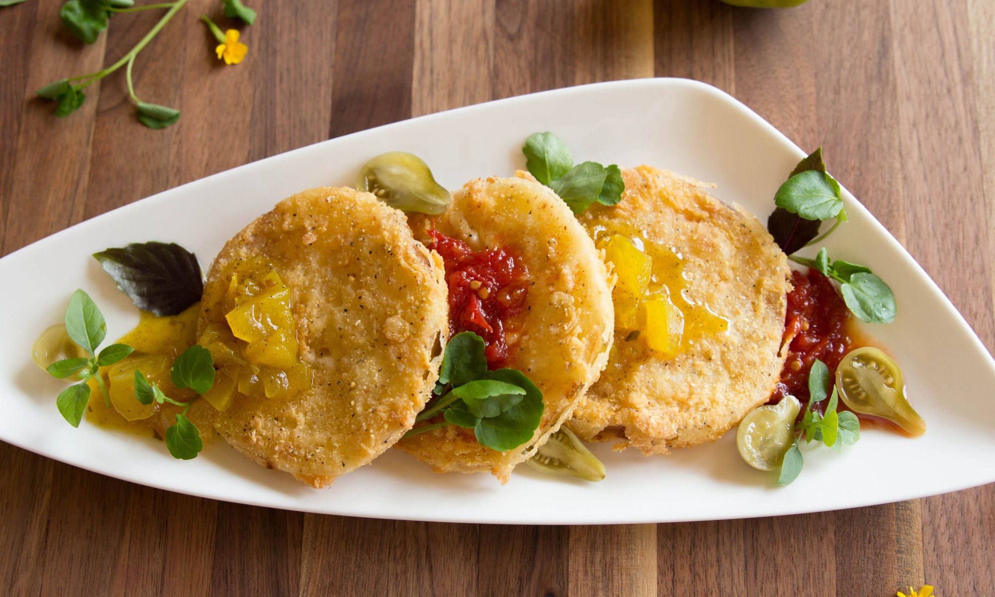 Fried Green Tomatoes, Five Loaves Catering