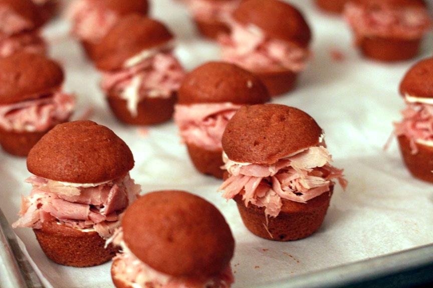 Pumpkin Muffins with Smithfield Ham and Warm Sweet Butter